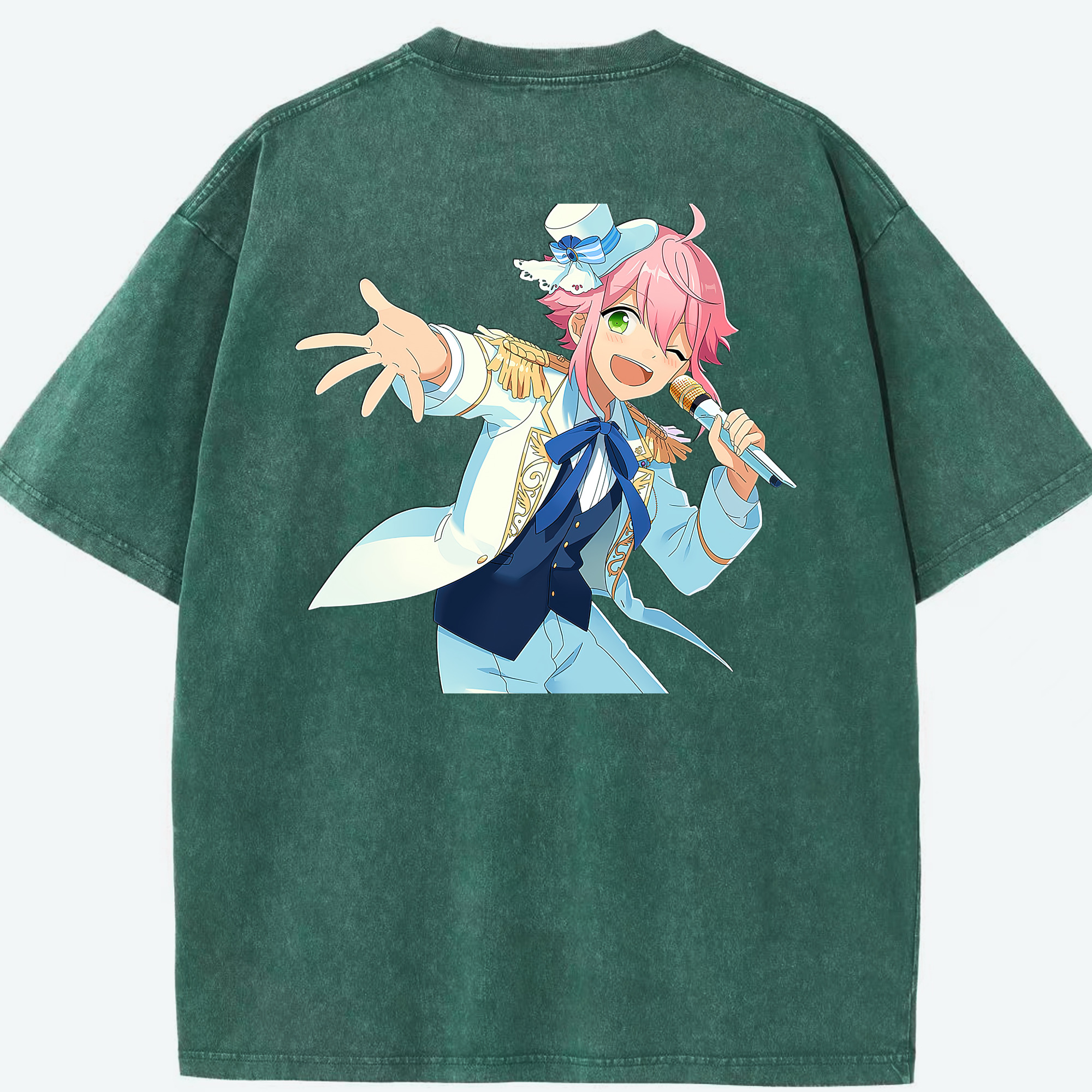 （画像用） あんさんぶるスターズ! Ensemble Stars 綿100% ヴィンテージ風 半袖Tシャツ（背面プリント）